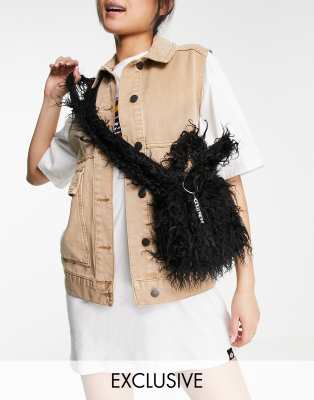 COLLUSION Unisex faux fur mini shoulder bag - ASOS Price Checker