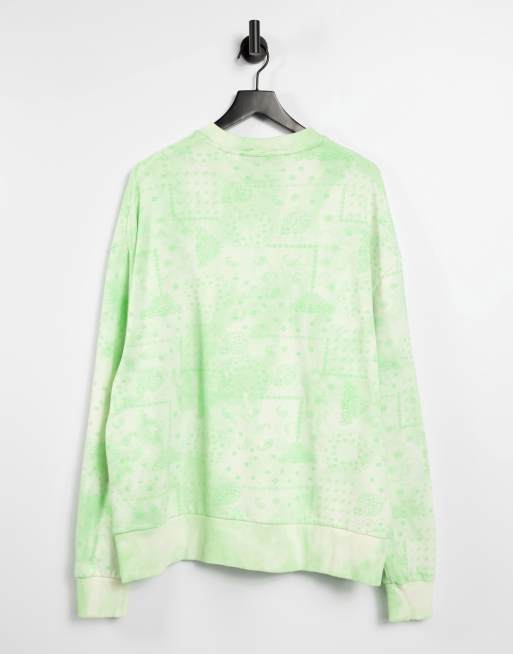 COLLUSION Unisex - Felpa oversize con stampa foulard tie-dye, 2 di 4