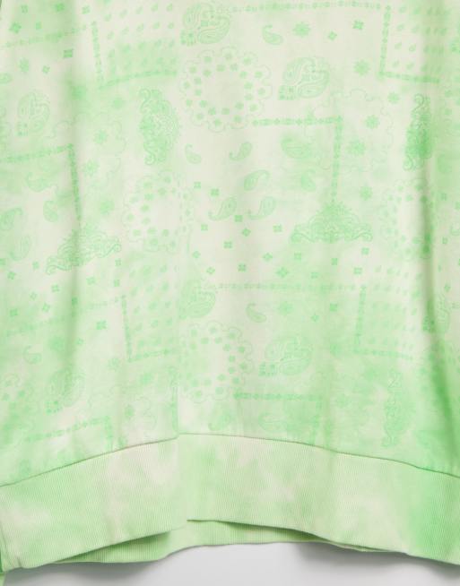 COLLUSION Unisex - Felpa oversize con stampa foulard tie-dye, 4 di 4