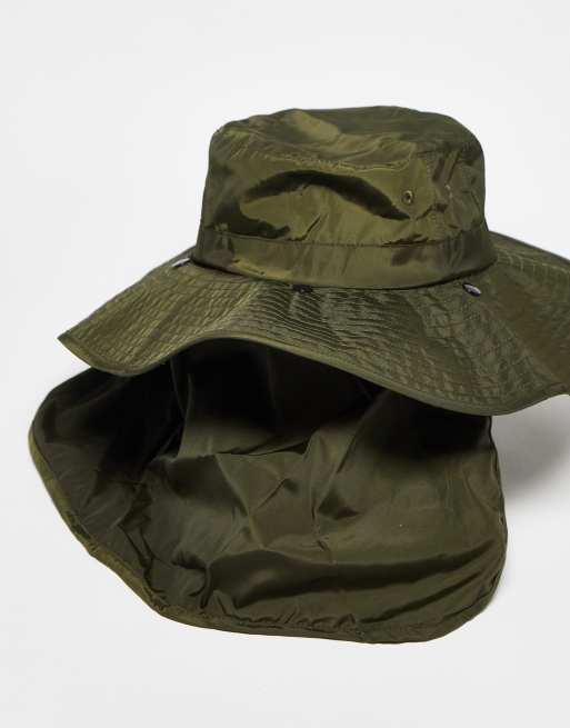 Bucket hat with neck hot sale shade