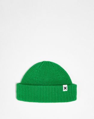 COLLUSION Unisex fisherman beanie in green