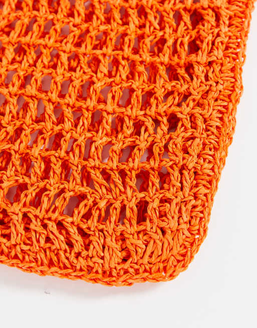 COLLUSION Unisex - Gehaakte tote in oranje, 4 van 4