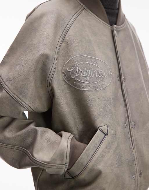 COLLUSION Unisex - Giacca bomber stile college slavata, 2 di 4
