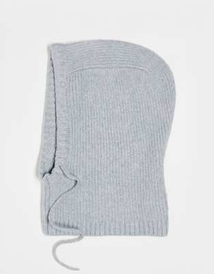 Collusion Unisex Hooded Balaclava In Light Gray