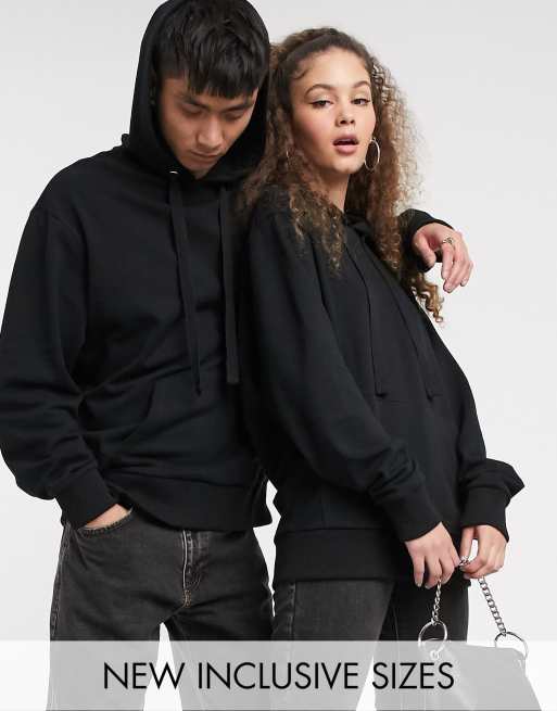 COLLUSION Unisex hoodie in black ASOS