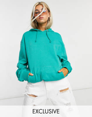 teal hoodie