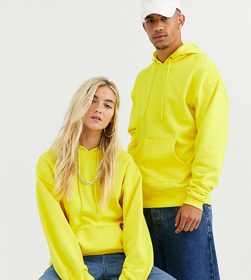 COLLUSION Unisex hoodie in yellow