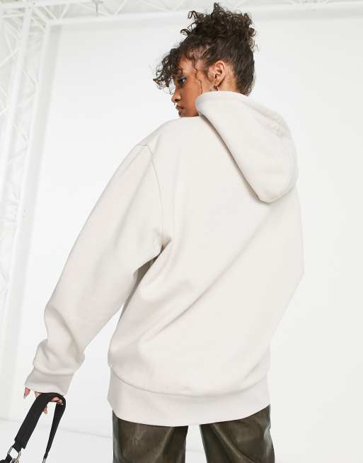 COLLUSION Unisex hoodie with logo print in ecru | ASOS