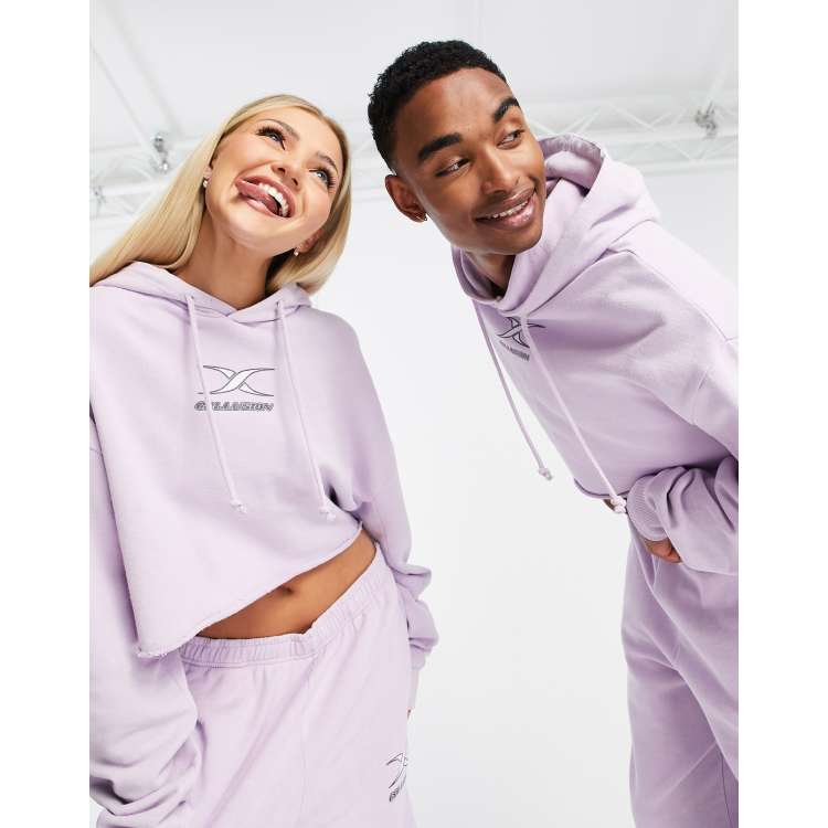 COLLUSION Unisex Logo Hoodie In Pink | centenariocat.upeu.edu.pe