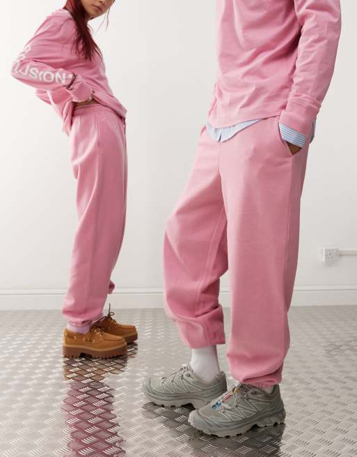 COLLUSION Unisex joggers in pink, 4 of 4