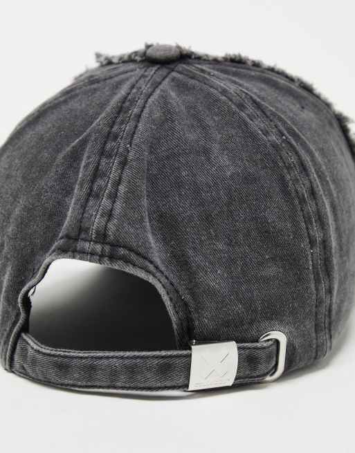 COLLUSION – Unisex – Kappe in Schwarz mit Acid-Waschung, Used Look und Logo, 2 von 4