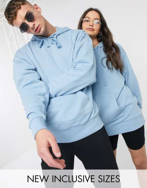 COLLUSION – Unisex-Kapuzenpullover in Hellblau