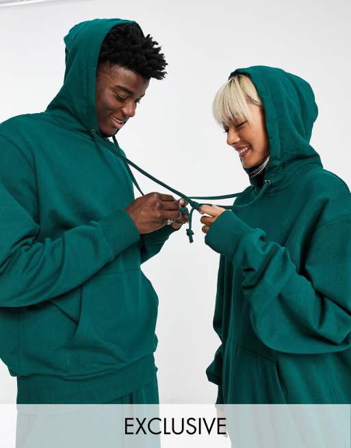 COLLUSION – Unisex – Kapuzenpullover in Smaragdgrün