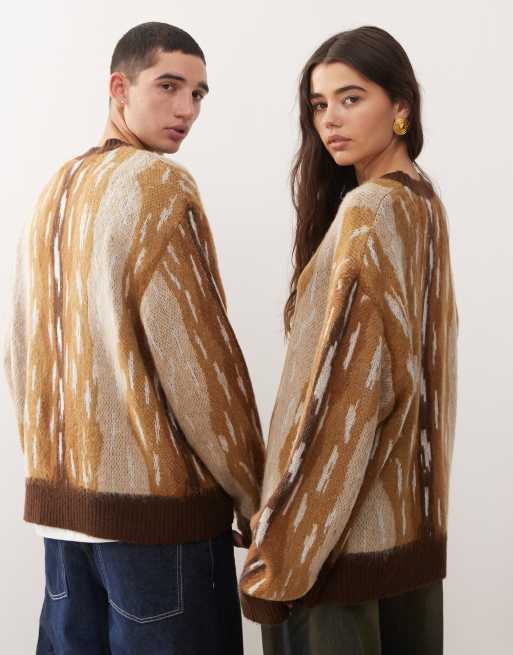 COLLUSION Unisex knitted jumper in deer print, 2 of 4