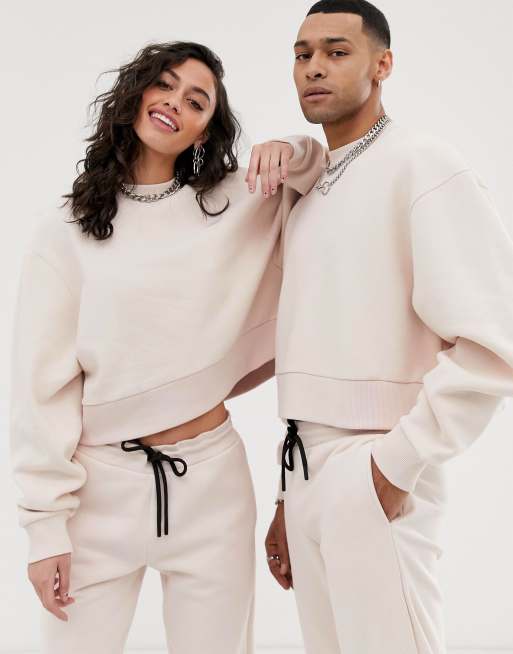 COLLUSION – Unisex – Kurzes Sweatshirt und Jogginghose, Kombi, 2 von 3