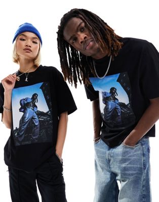 COLLUSION Unisex license t-shirt in black with Burna Boy print - ASOS Price Checker