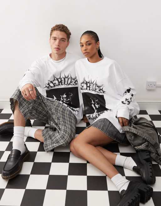 COLLUSION Unisex licensed long sleeve oversized 'Metro Boomin