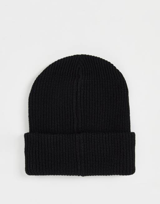 COLLUSION Unisex logo beanie in black - BLACK, 2 of 4