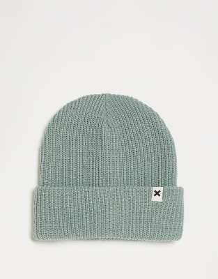 COLLUSION Unisex logo beanie in sage green | ASOS