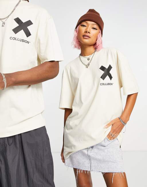 COLLUSION Oversized Logo T-Shirt