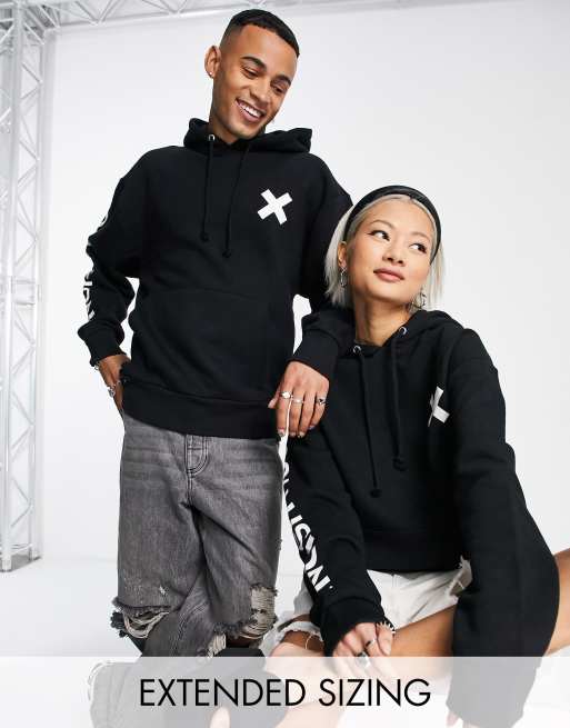 COLLUSION Unisex logo hoodie in black | ASOS