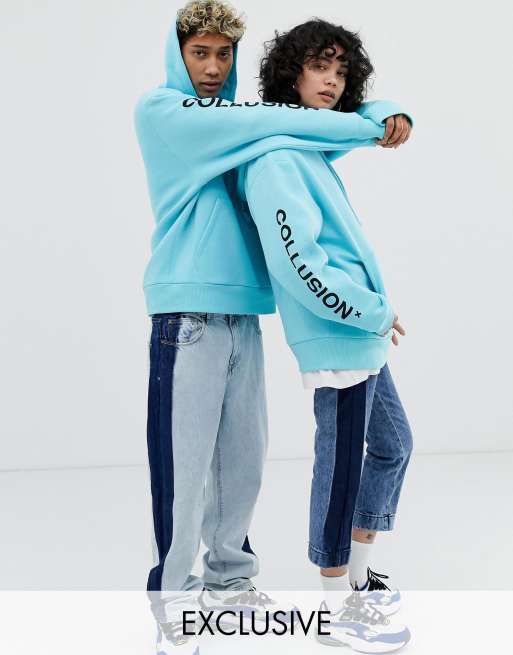 Collusion best sale blue hoodie