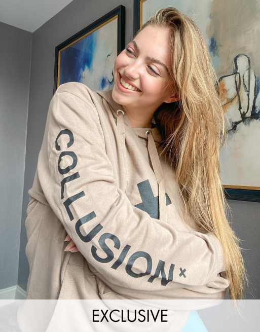 COLLUSION Unisex Logo Hoodie