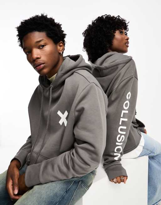 COLLUSION Unisex Logo Hoodie