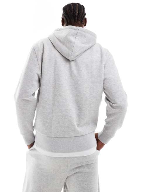 COLLUSION Unisex logo hoodie co-ord in grey marl