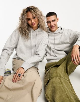 COLLUSION Unisex logo hoodie in grey marl - ASOS Price Checker
