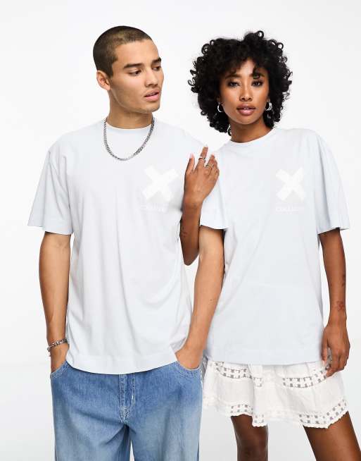 COLLUSION Unisex logo t-shirt in blue | ASOS