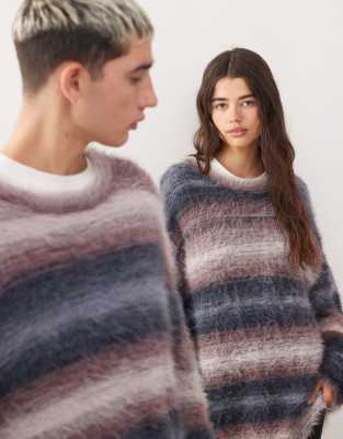 Collusion Unisex Long Sleeve Striped Sweater-multi