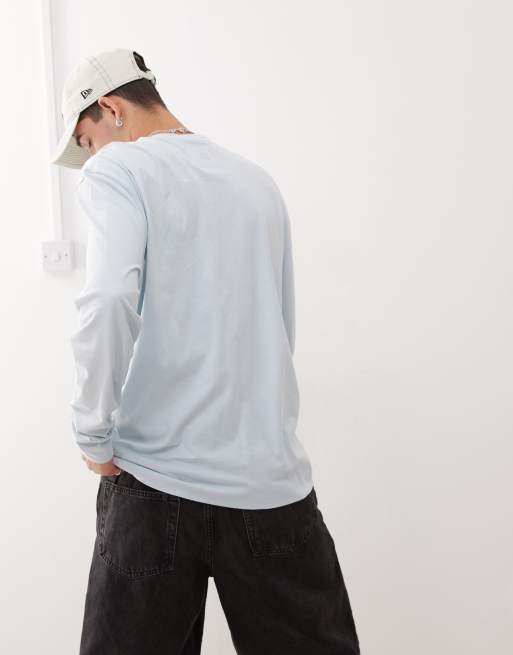 COLLUSION Unisex long sleeve t-shirt in baby blue