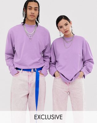 COLLUSION Unisex long-sleeve t-shirt in lilac | ASOS
