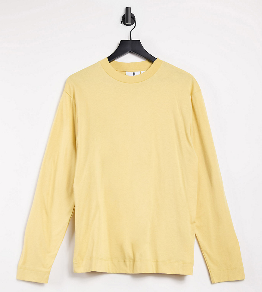 COLLUSION Unisex long sleeve t-shirt in sand-Yellow