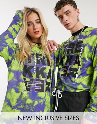 COLLUSION Unisex long sleeve t-shirt with all over print | ASOS