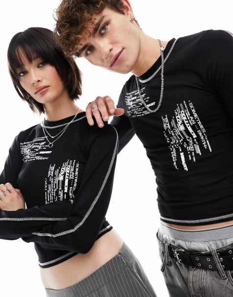 T-shirt Donna Con Scritte O Stampe A Maniche Corte In Cotone