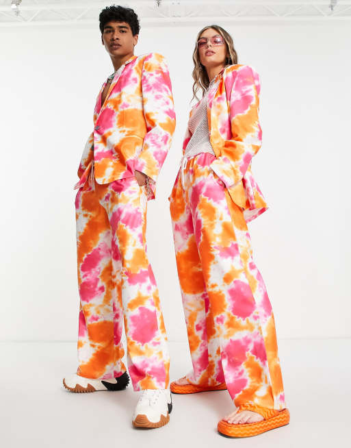 COLLUSION Unisex – Marynarka z efektem tie-dye, część zestawu 