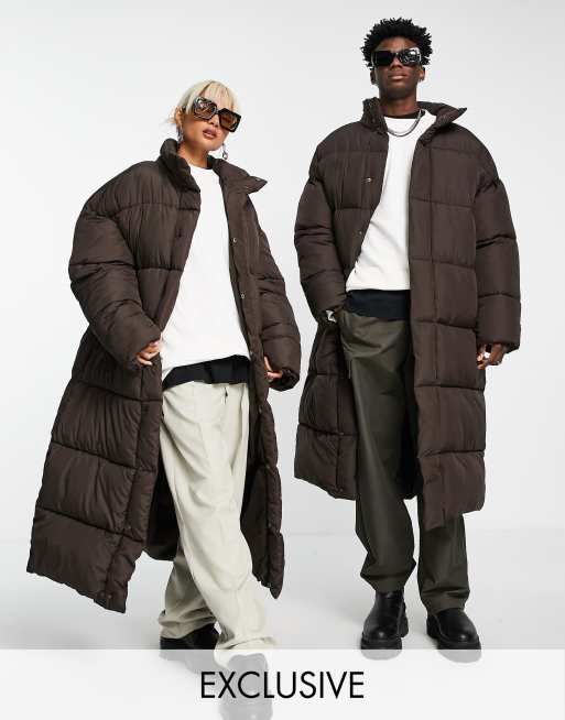 Full length best sale puffer coat mens