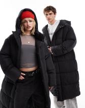 Topshop high shine ripstop puffer jacket in bright green
