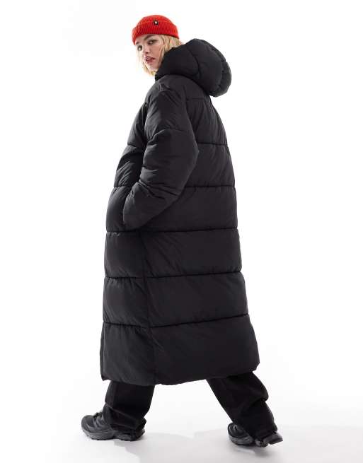 Padded Coat Collusion Longline Puffer Jacket In Black Collusion