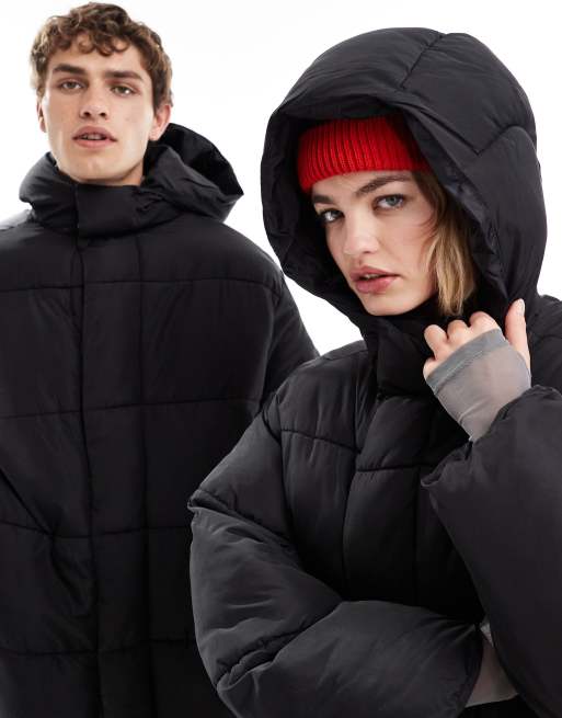 Unisex Black shops Puff Jacket