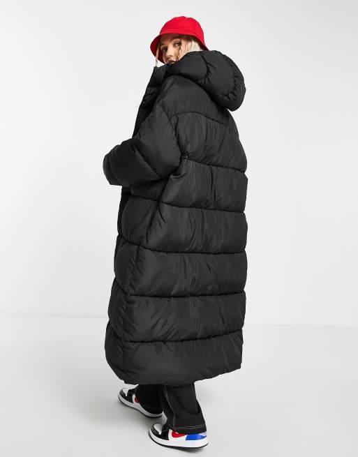 Collusion unisex puffer 2025 jacket in black