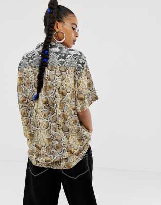 asos snake print shirt