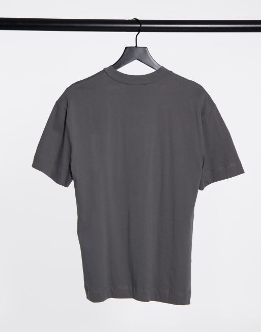 COLLUSION Unisex - Mørkegrå T-shirt i bomuld med logo - GREY, 2 af 4