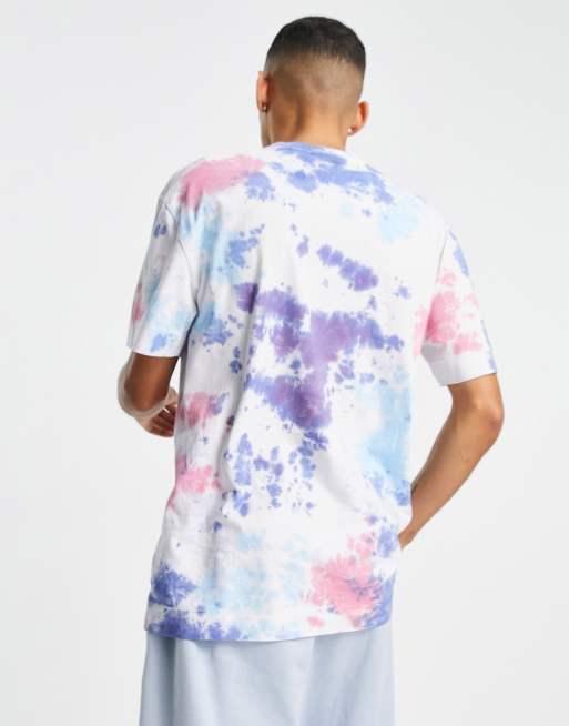 COLLUSION Unisex multi tie-dye alien print T-shirt