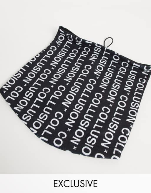 COLLUSION Unisex - Nekwarmer met logoprint
