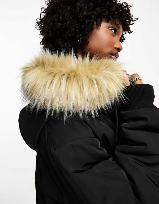 Pull&Bear Faux Fur Lined Bomber, $30, Asos