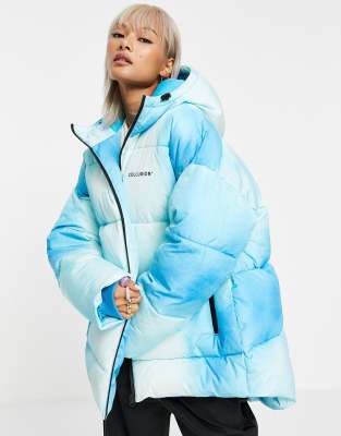 blue ombre puffer jacket