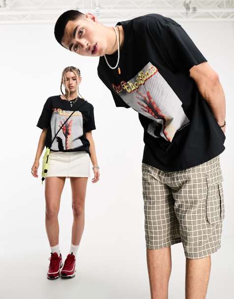 COLLUSION Unisex one thousand t-shirt in washed black - view 1